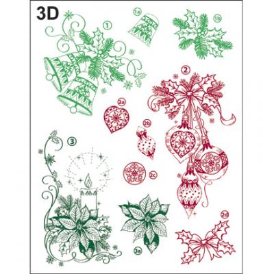 Viva Decor Clear Stamps - 3D Weihnachts Motive Klassisch